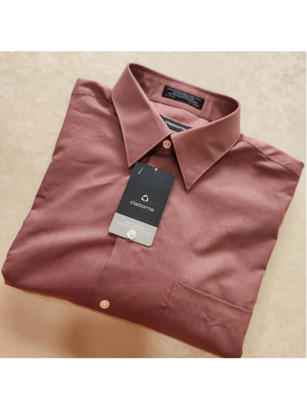 CLAIBORNE Mens Shirt T- Weave Size 17-34/35 (XL) Button Down Long Sleeves NWT
